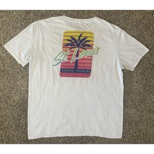 St Louis‎ Cardinals Shirt Mens Large White MLB Spring Training Fanatics Logo Tee